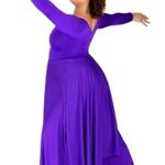 Baltogs Womens Long Sleeve Worship Circle Dress Praise M Dance Purple BT5190 Size M Photo 0