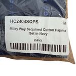 Sleeper NWT  Milky Way Sequined Cotton Pajama Set Navy Size M Photo 10