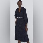 ZARA  Black and White Long Sleeve Dress Photo 1