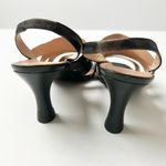 CELINE  Black Leather Strappy Heeled Sandals Size 37 IT 7 US Photo 3