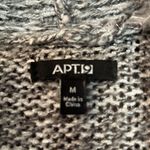 Apt. 9  Silver/Gray Knit Sweater long sleeve open front Holiday sparkle size M Photo 2