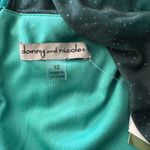 Danny & Nicole Womens Short Sleeve Ombre Cape Fit + Flare Green Dress 12 NWT Photo 6