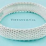 Tiffany & Co. Vintage Somerset Mesh Bangle Bracelet .925 Silver – 7.5” Photo 0