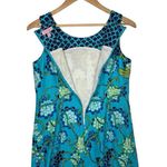 Lilly Pulitzer  Dress Womens 4 Blue Koi Fish Sleeveless Shift Cotton Lined 82765 Photo 3