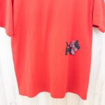 Hanes VTG 80s Women T-Shirt Size XL Red Dog Print Scottish Terrier Holiday Retro Photo 7