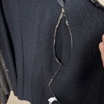 EXPRESS Metallic Black and Gold Cardigan Shoulder Pads Size Large Photo 6