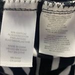 Jones New York  Black and White Striped Long Sleeve Top Women’s Medium Photo 10