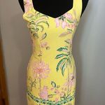Lilly Pulitzer Del Ray Stretch Shift Dress in Finch Yellow, size XS Photo 0