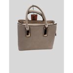 Rosani Cream Faux Leather Structured Satchel Tote Handbag Purse 10" x 13" x 5 " Tan Photo 8