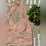 Free People Peach Lace Bralette Sheer Comfort Photo 3