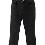 MNG by Mango Black Cotton Blend Jandri Straight Leg Denim Jeans Women Sz 4 Photo 0