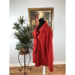 Old Navy  Pea Coat XL Pocket Long Sleeve Wool Blend Double Breasted Red Pocket Photo 2