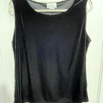 Vintage Black Velvet Tank Top 1X Minimalist Office Siren Preppy Whimsygoth Size XL Photo 0