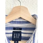 Gap  Crinkle Gauze Big Shirt Blue and White Striped XS Photo 6