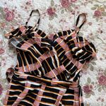 Ann Taylor NWT Black and Orange Faux Wrap Dress Size 2P Photo 4