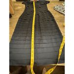 Tadashi Shoji Rosette Tiered Bandage Pleated Navy Blue Dress SIZE 2 Photo 10