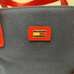 Tommy Hilfiger Apple Fabric Logo Tote Bag Coin Purse Keychain Red White Blue 9” Photo 4