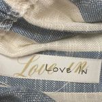 Love In Women’s Off/On Shoulder Top Blue & White Striped Size Small Oversized Photo 5