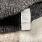 Rebecca Minkoff  Grey Page Vneck Cold Shoulder Sweater Merino Wool Alpaca Blend Photo 4