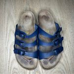 Birkenstock  Florida Soft Footbed Samdal Blue Birko-Flor 3 Strap Slide Women’s 8 Photo 1