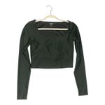 Old Navy Power Soft Green Long Sleeve Crop Top, Womens Small Photo 1