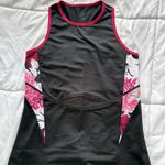 Tail Tank Top Womans Size Small Black Pink Floral Tennis Golf Yoga Outdoor Photo 1
