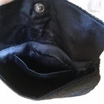 RARE 1940s Harry Rosenfeld Vintage Black Beaded Triple Entry Evening Bag Purse Photo 5