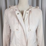 H&M Hooded Rain Coat Utility Jacket Beige Taupe Size 4 Photo 7