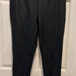 Loft‎ Faux Leather Leggings NWT Size Large Biker Moto Black Photo 0