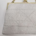 Vintage Beaded White/Cream Purse Gold Chain 6"x5" White Photo 1