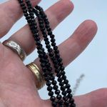 Boutique Black glass tassel necklace  boho festival Photo 4