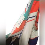 Black Bead  Mint & Orange Striped Bow Back Sleeveless Dress Womens Large Photo 3