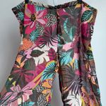 Bleu Rod Beattie Floral drawstring tropical floral sheer wide pants Size S Photo 1