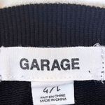 Garage  Miami Cropped Sweatshirt Long‎ Sleeve Pullover Top Black Pink Large Photo 2