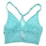 Victoria's Secret  Size‎ S Bralette Turquoise Lace Racerback Long Line Fairycore Photo 0
