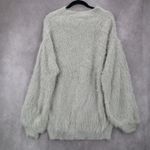 easel  Fuzzy Sweater Gray Shaggy Knit Pullover Cozy Grunge Y2K Softcore M Medium Photo 2