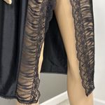 Vintage Lovable Half Slip Skirt 4" Wide Lace Ultra High Slit Black Size Medium Photo 2