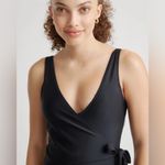 Quince NWT Italian Wrap Swimsuit Black Sz S Sold Out Online Photo 4