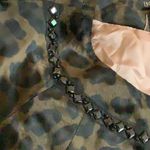 INC International Concepts Size Medium Leopard Faux Fur Shell Crop Jacket. New Brown Photo 7