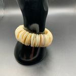 Vintage Mother of Pearl stretch bracelet beach BoHo White Photo 2