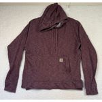 Carhartt Newberry Hoodie Womens XS Relaxed Fit Maroon French Terry Pullover Photo 0
