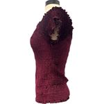 Almost Famous Velour Smocked Burgundy Top Size XL Dark Academia Witchy Gothic Photo 2