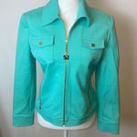 St. John Retail $500 RARE  Collection By Marie Gray Womens Teal Jacket Size P Photo 0