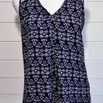 Paper Moon by Stitch Fix Flowy Navy Blue Tank Top Size S Photo 0