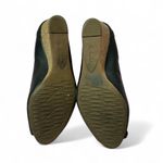 Clarks Artisan Black Leather Peep Toe Cork Wedge Heel Shoes Photo 4