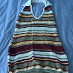 Crochet striped knit dress Photo 6
