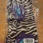 Joan Rivers Womens Wild Poppies Scarf Brown Purple Zebra Pattern A230779 NWT Photo 4