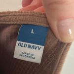 Old Navy Tan / Light Brown Lined Ribbed Adjustable Long Sleeve U Neck Bodysuit Photo 1