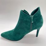 Allegra K  Ankle Boots Womens 6.5 Green Suede Bow Accent Pointed Toe‎ Stiletto Photo 1