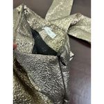 MNG Casual Metallic Textured Mini Skirt with Bow Detail Women's Size XS Gold Photo 8